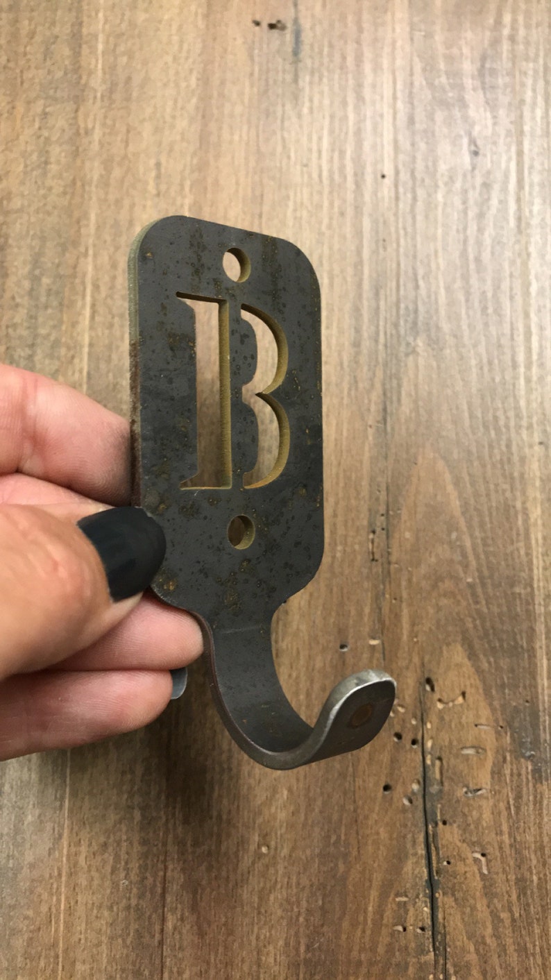 Metal Letter Hooks Number Hooks Initial Hooks Coat Hangers Etsy