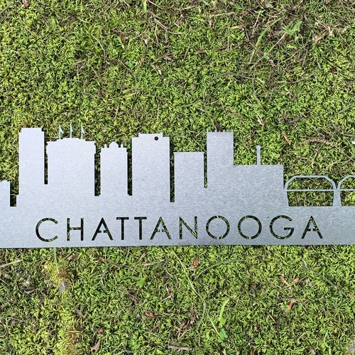 Chattanooga Skyline Metal Sign Cityscape Steel Art Skylines Etsy