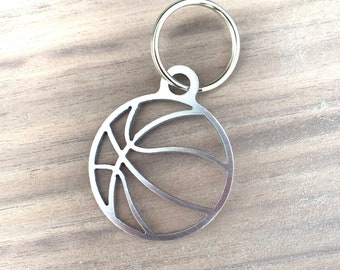 Basketball Stainless Steel Keychain