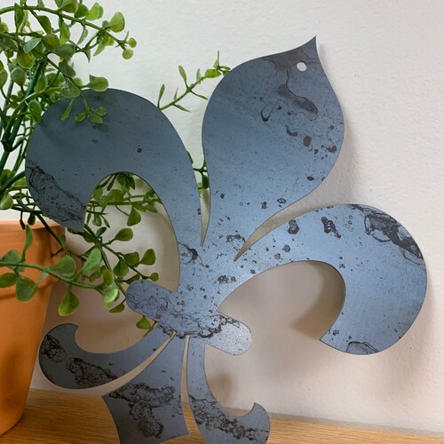 Fleur De Lis Metal Wall Art Saints New Orleans Iris Steel Etsy