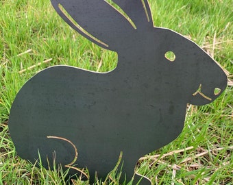 Bunny Yard Art, Spring Decor, Rabbit Garden Art, Metal Yard Sign, Easter Decor