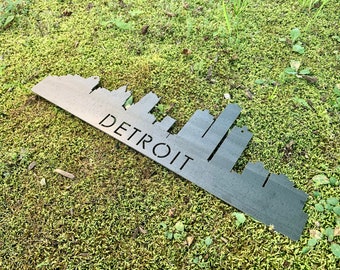 Detroit Metal Skyline, City Skyscapes, Steel Skyline, Detroit Michigan, Housewarming Gift