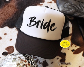 Bride Hat - Bride Foam Mesh-Back Trucker Cap - Bride to Be - Bridesmaid Gifts - Bachelorette Party