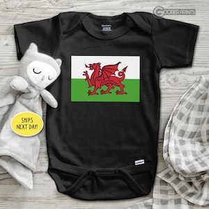 Wales Flag Onesie® - Welsh Flag - Bodysuit - Wales Flag Shirt - Baby Shower - Welsh Baby