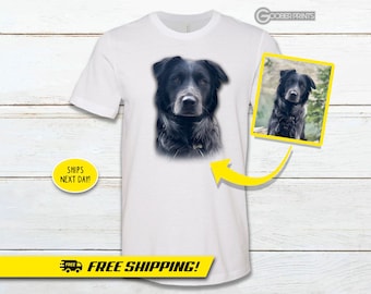 Camiseta con cara de mascota - Camisa para perro - Camisa de gato - Cara de mascota - Camiseta para perro - Camiseta con retrato de mascota - Camiseta UNISEX