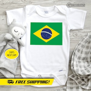 Brazil Flag Onesie® - Brazil Flag - Bodysuit - Baby Gift - Baby Shower - Brazilian Onesie®