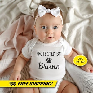 Protected By Pet Onesie® - Pet Onesie® - Cat Onesie® - Custom Onesie® - Big Brother Onesie® - Big Sister Onesie®