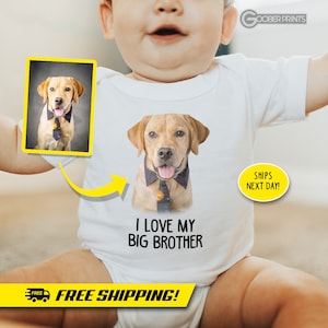 Custom Text Pet Onesie® - Pet Onesie® - Cat Onesie® - Custom Onesie® - Big Brother Onesie® - Baby Gift - Newborn Gift - Baby Shower Gift