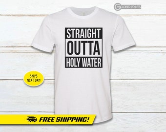 Straight Outta Holy Water Toddler T-Shirt - Baptism T-Shirt - Baptism Gift - Baby Gift