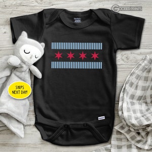 Chicago Flag Stripe Onesie® - Chicago Baby One Piece - Chicago Bodysuit - Chicago Baby - Baby Gift - Baby Shower