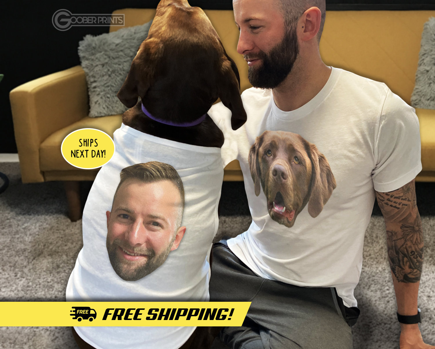 & Dog Matching T-shirts Etsy T-shirt Owner Gift Dog Dog Mom Gift T-shirt Pet for Face Dad - for Tank