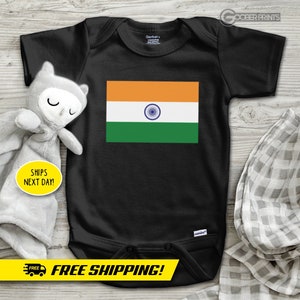 Indian Flag Onesie® - India Onesie® - Indian Bodysuit - Country Flag Bodysuit - Baby Gift
