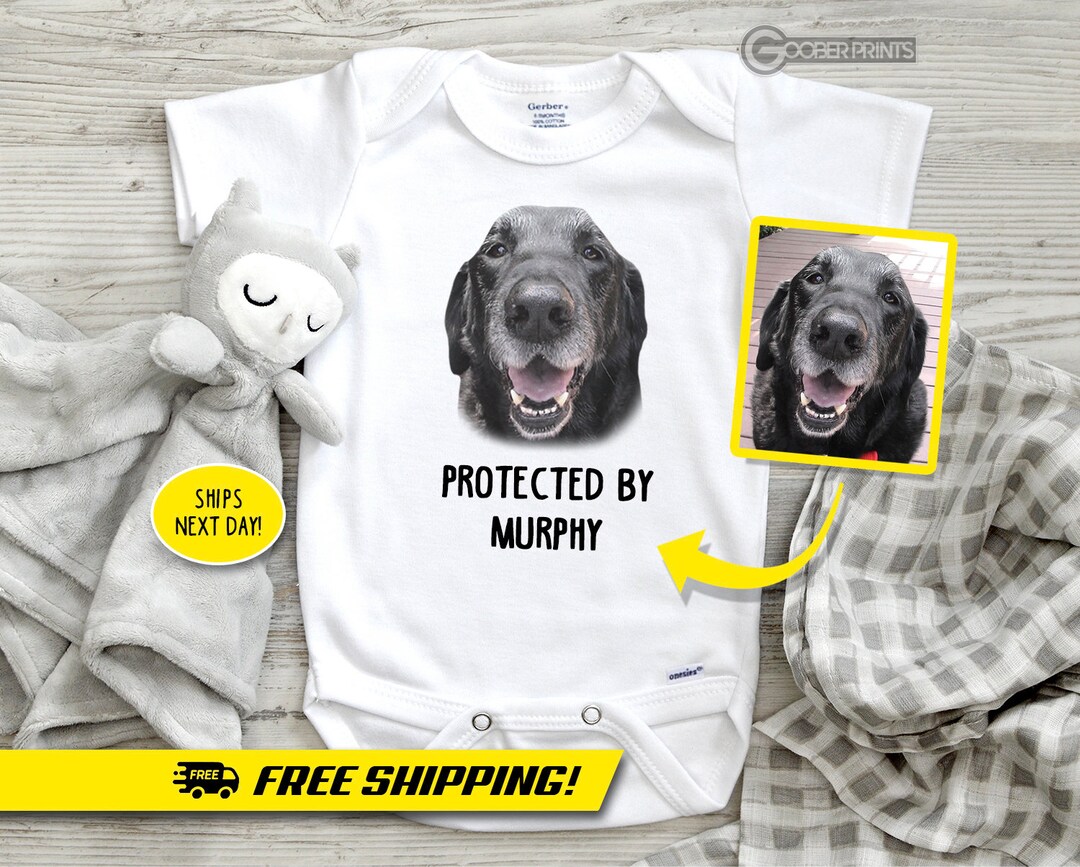 Pet Portrait Onesie® Pet Onesie® Cat Onesie® Custom Onesie® Baby Boy