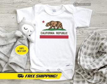 California Flag Onesie® - California Flag - Bodysuit - Baby Gift - Baby Shower - Cali Onesie®
