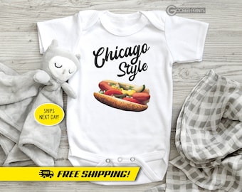 Chicago Style Baby Onesie® - Chicago Style Hot Dog - Funny Bodysuit - Baby Shower - Baby Gift