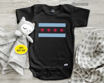 Chicago Flag Onesie® - Chicago Baby One Piece - Chicago Bodysuit - Chicago Baby - Baby Gift - Baby Shower