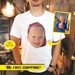 Custom Baby Face T-shirt - Photo T-Shirt - Shirt for Dad - Gift for Dad - New Fathers Day Gift