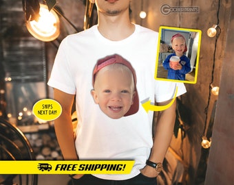 Custom Baby Face T-shirt - Photo T-Shirt - Shirt for Dad - Gift for Dad - New Fathers Day Gift