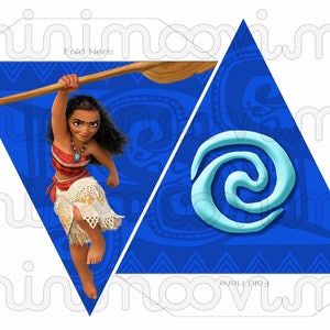 Moana Theme BIRTHDAY BANNER with Complete Alphabet + 4 Characters