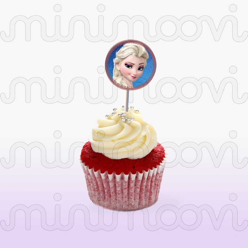 Set of 12 Disney Princess Printable Cupcake Toppers - Etsy
