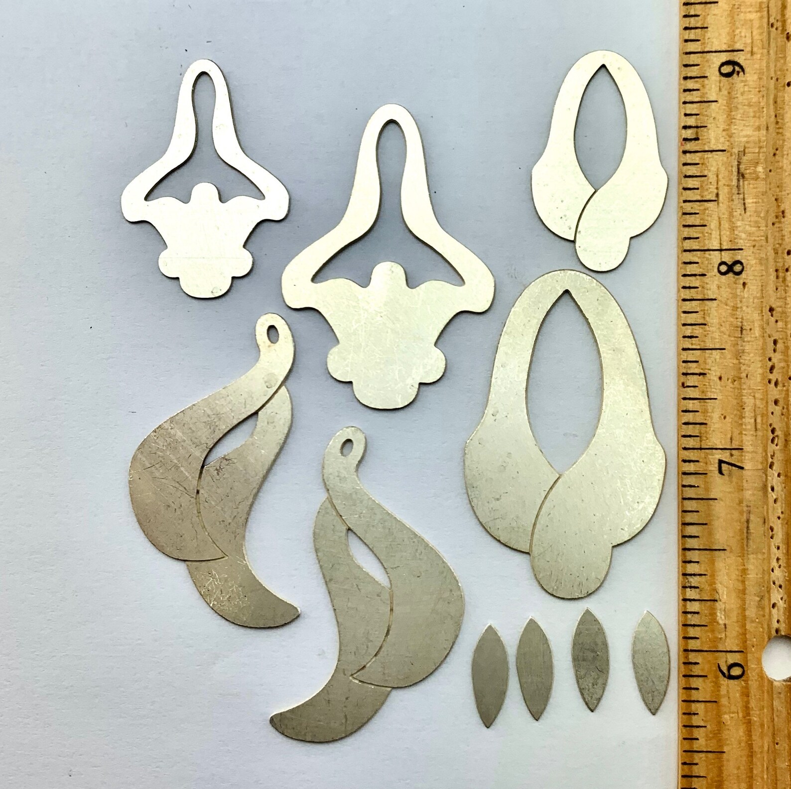 Silver jewelry blank Stamping blanks Unique silver shapes Etsy