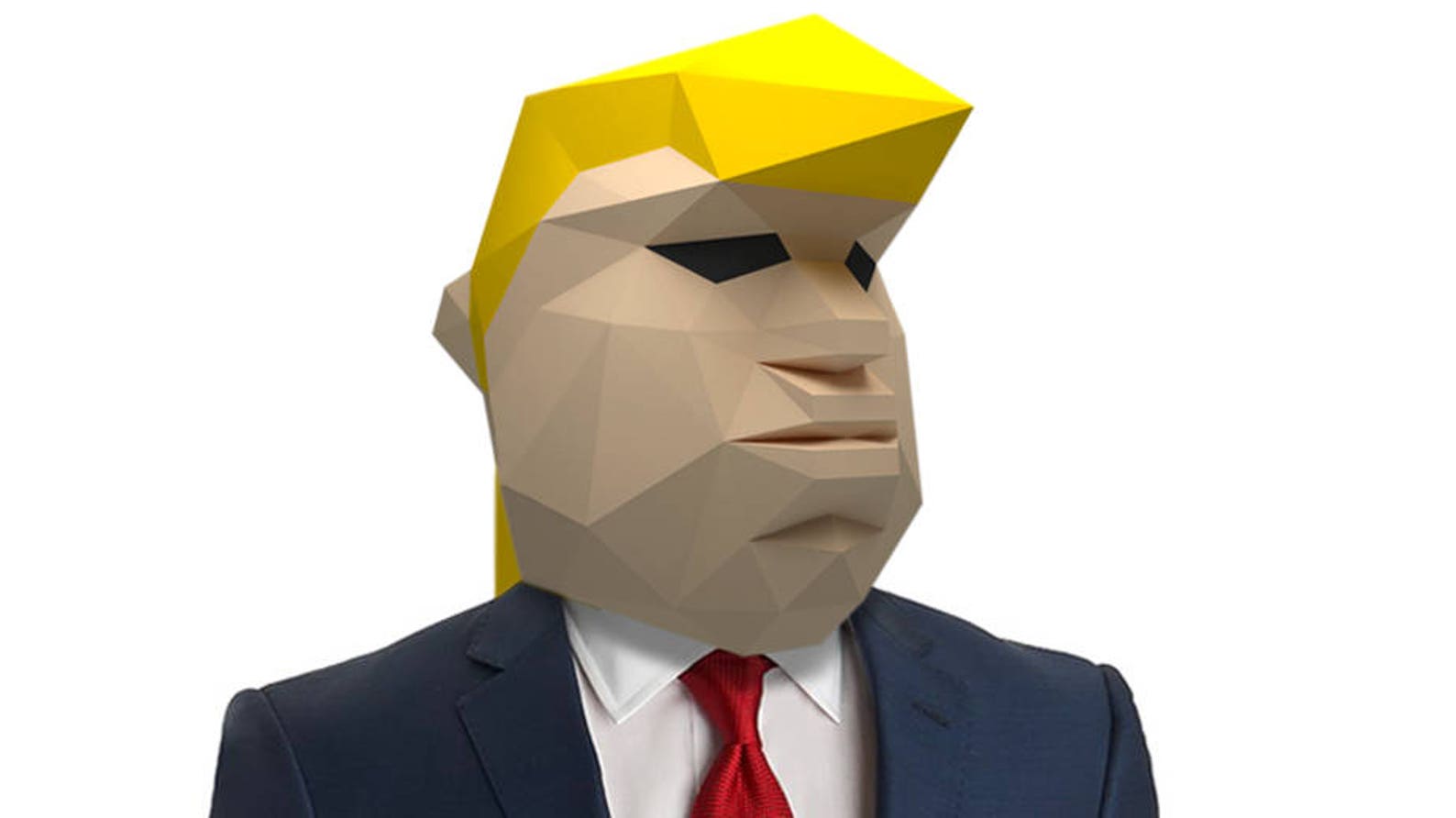 Donald Trump Mask Papercraft PDF DIY Low Poly Paper Craft Mask | Etsy