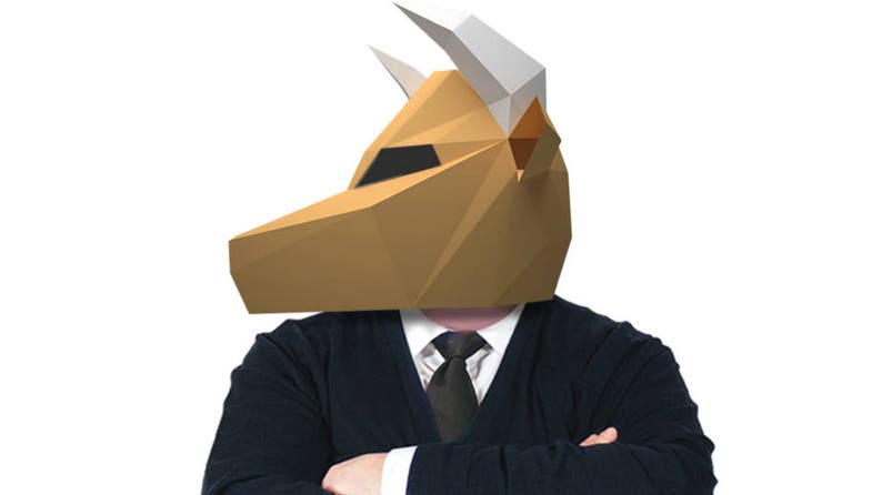 Bull Mask Papercraft PDF DIY Beef Paper Craft Low Poly paper Bull Head Cow