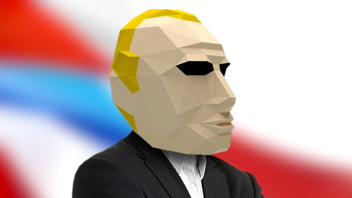 Vladimir Putin Papercraft PDF DIY Low Poly Paper Craft Mask | Etsy