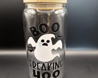 Boo Freaking Hoo Halloween Glass Cup Mug