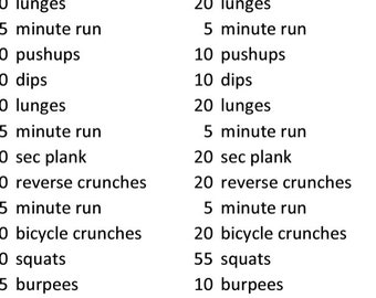 Plan de entrenamiento de 30 días / Desafío de fitness en casa sin equipo (PDF) / Programa de principiante a intermedio
