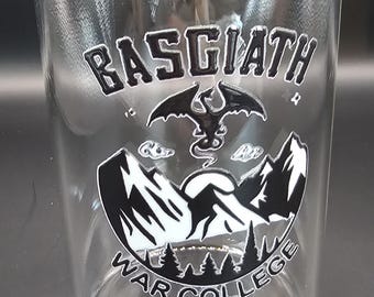 Basgiath War College Glass Tumbler | Dragon Rider Inspired Cup