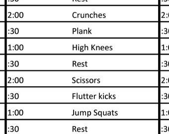 1 Woche Trainingsplan für zu Hause | 20 Minuten tägliches Workout PDF | Anfängerfreundlich Keine Ausrüstung Fitness Guide
