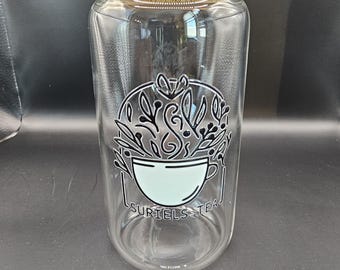 Suriel’s Tea Glass Cup | Fantasy Tea Lover Tumbler | Bookish Bamboo Lid Glass