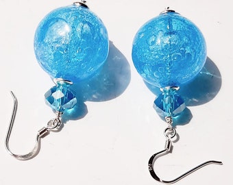 Earrings "Bubbles", lampwork