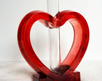 Vase "Heartbeat", resinart