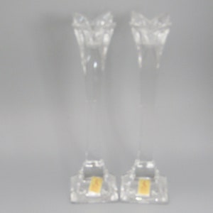Pair of Nachtmann crystal candle sticks