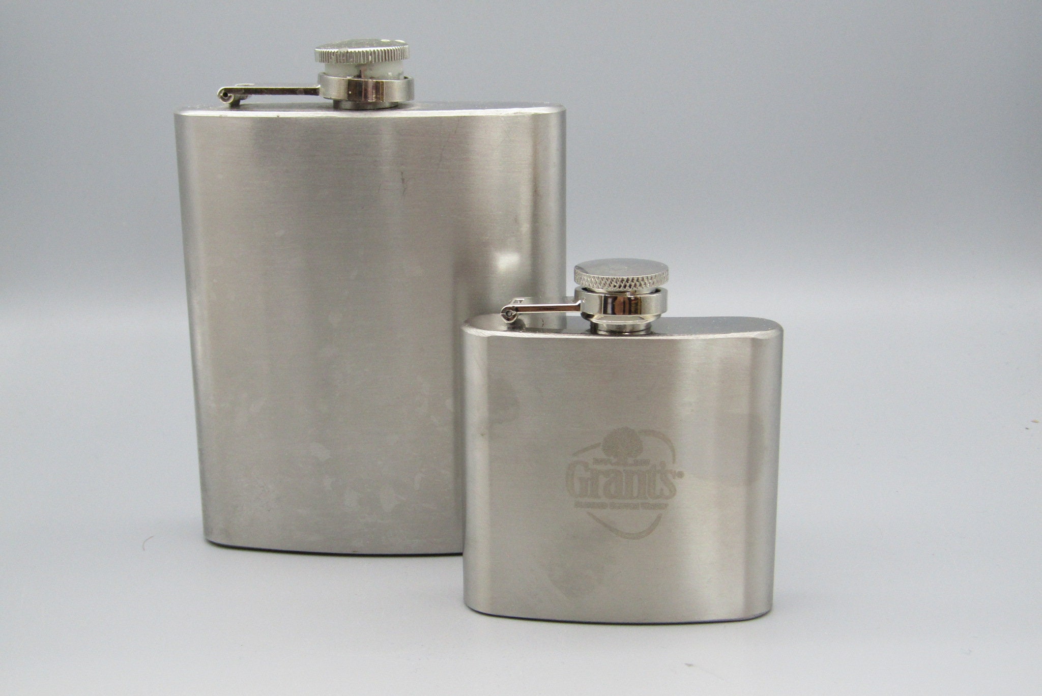 Two Stainless Steel Hip Flasks - Etsy