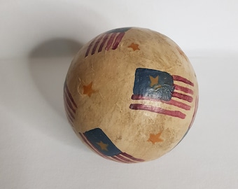 Decorative ball made of papier-mâché, typical American style