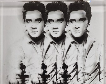 Silkscreened platter "Triple Elvis" after Andy Warhol, Rosenthal Studio-line, 59 cm