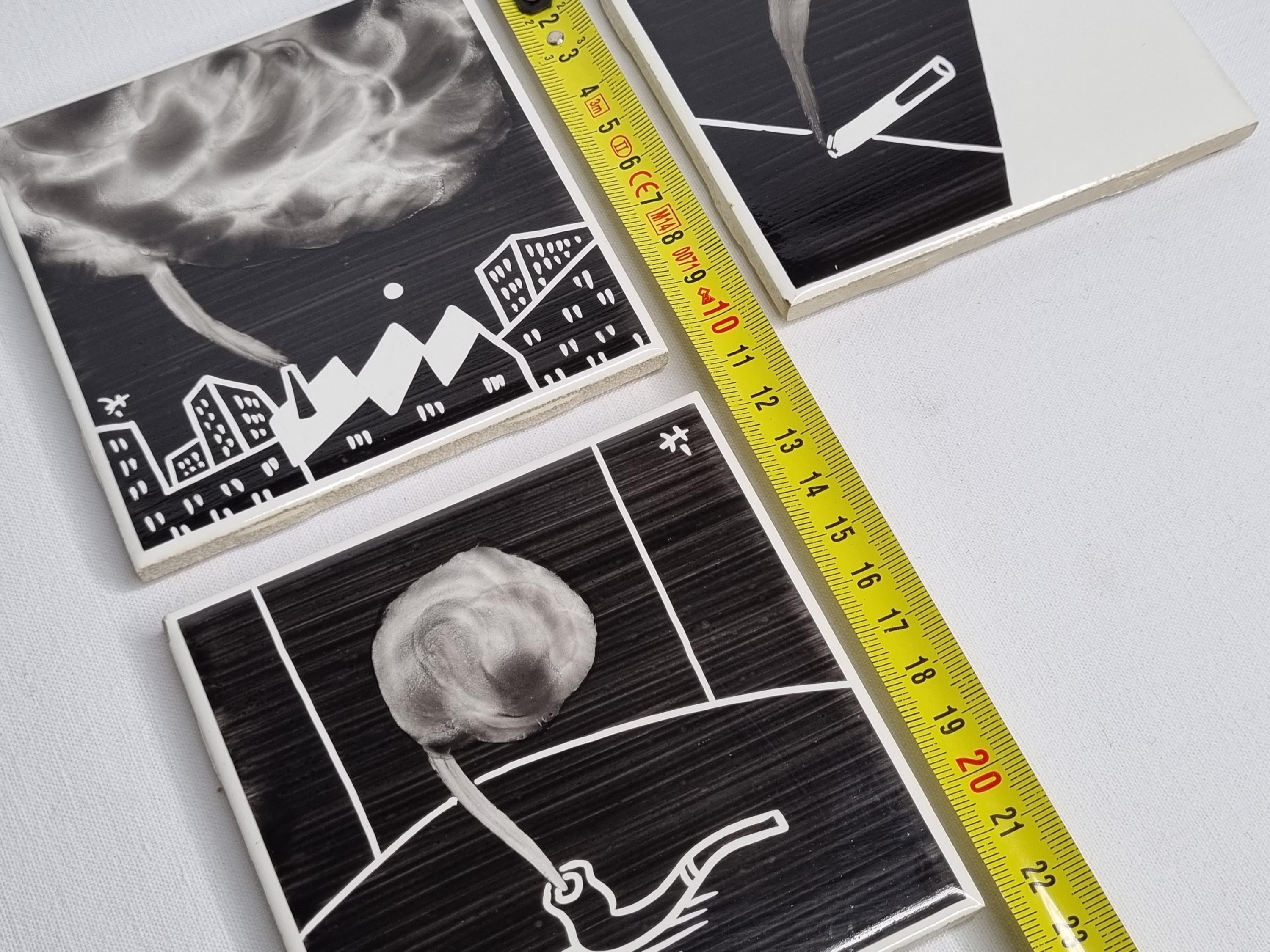 Set of Three Ceramic Tiles – Xenia Taler Design – Contemporary Art