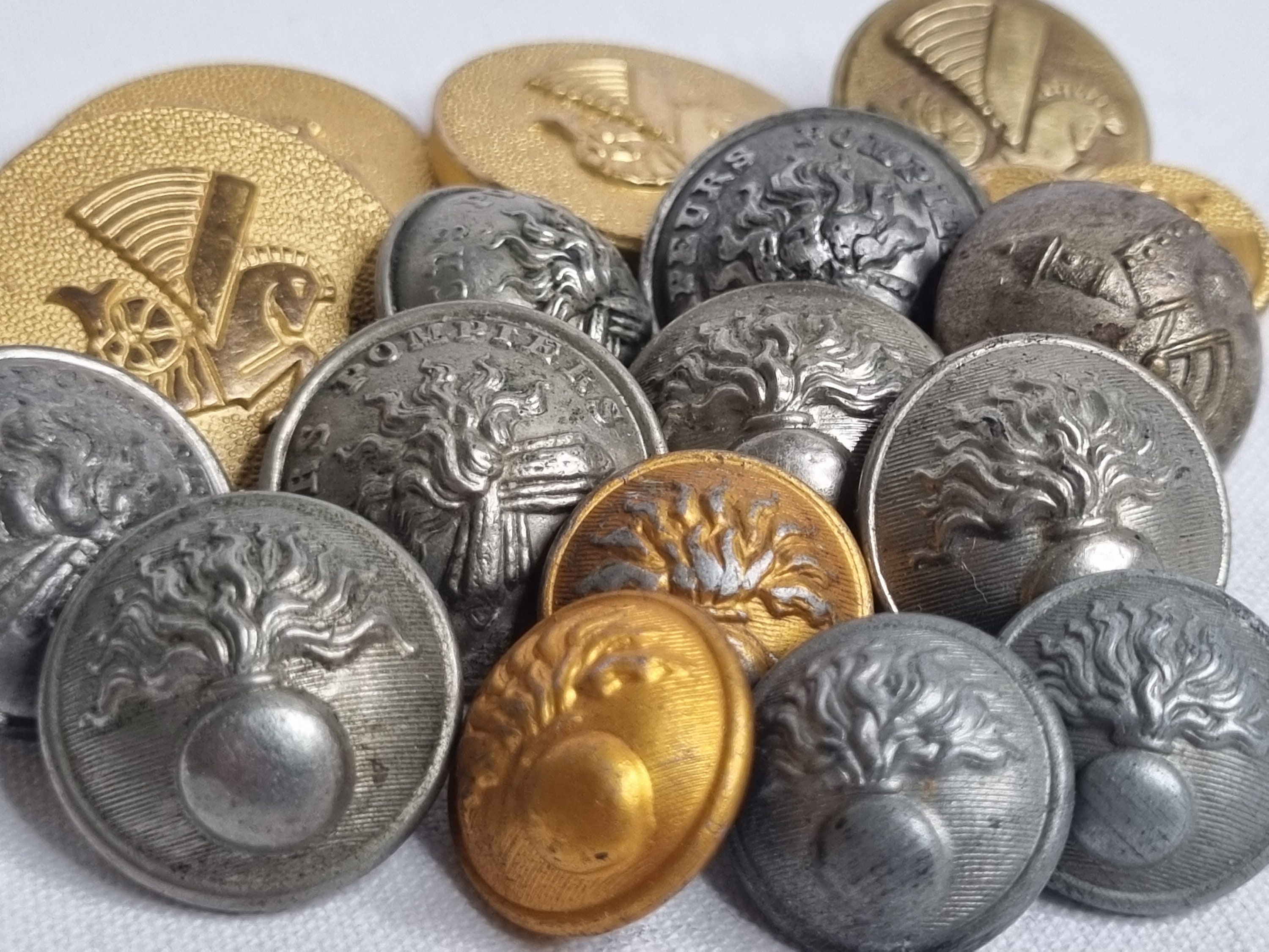 Collection of 18 Buttons, Civil Aviation, Firefighters - Etsy