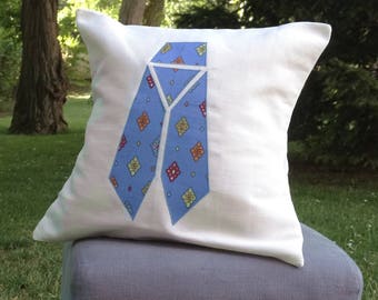 Gigale Design Blue Decorative Cushion 40cm x 40cm - Cover + Pillowcase in Organic Cotton Microfiber