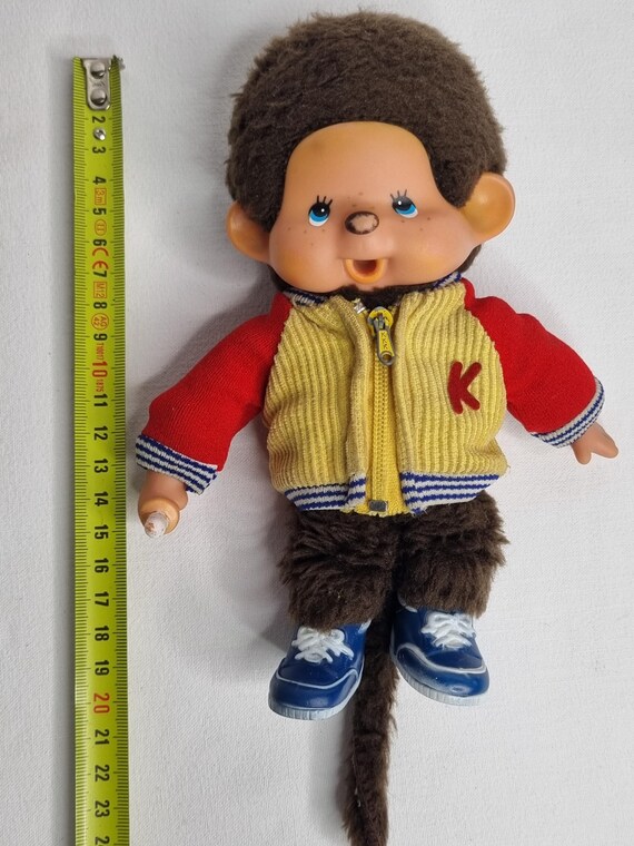 Vintage Kiki Monchhichi Doll by Sekiguchi - Made in France - 1980s