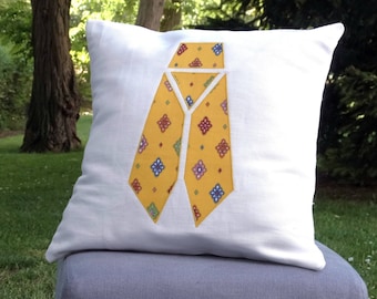Gigale Design Yellow Decorative Cushion 40cm x 40cm - Cover + Pillowcase in Organic Cotton Microfiber