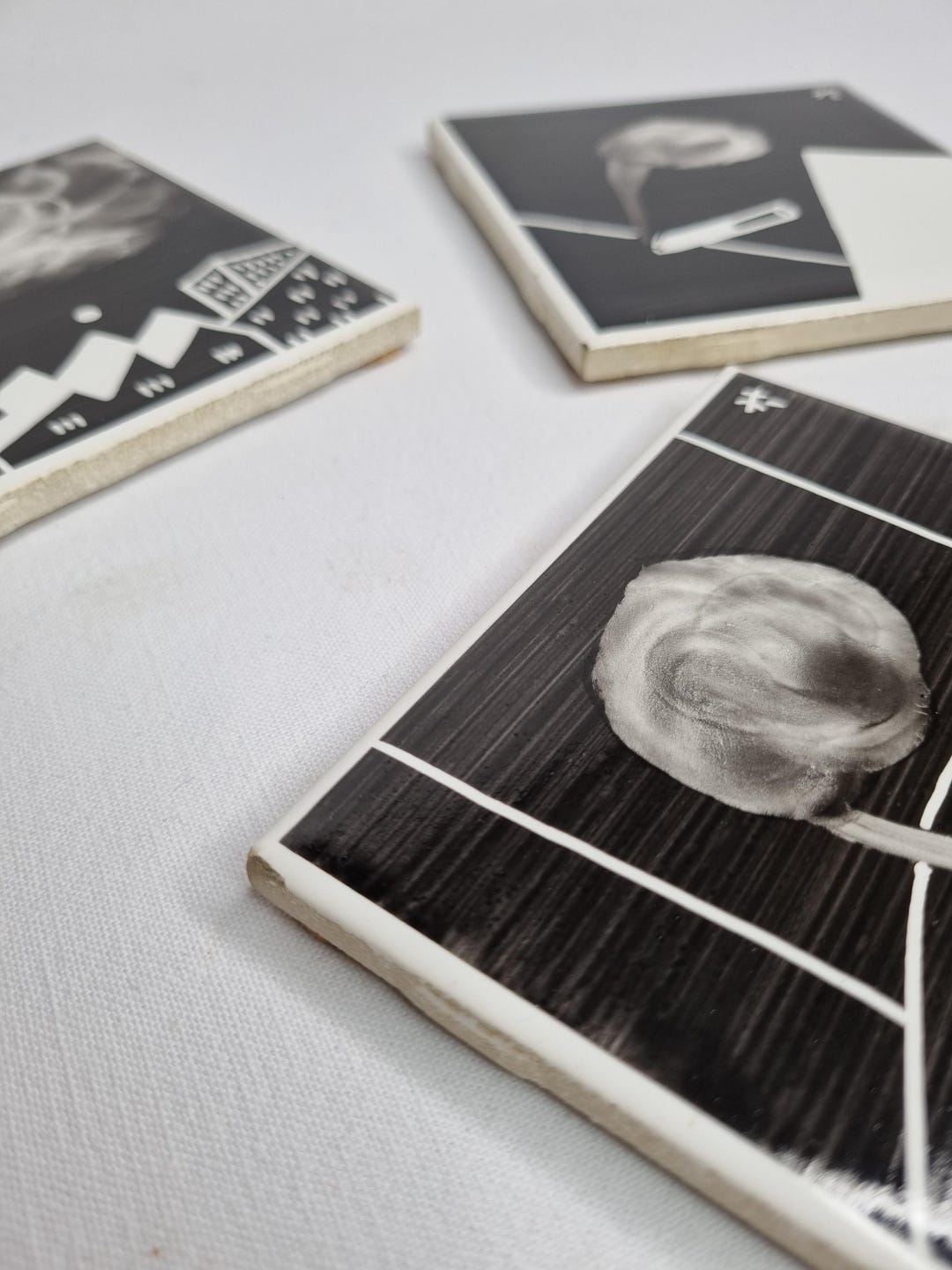 Set of Three Ceramic Tiles – Xenia Taler Design – Contemporary Art