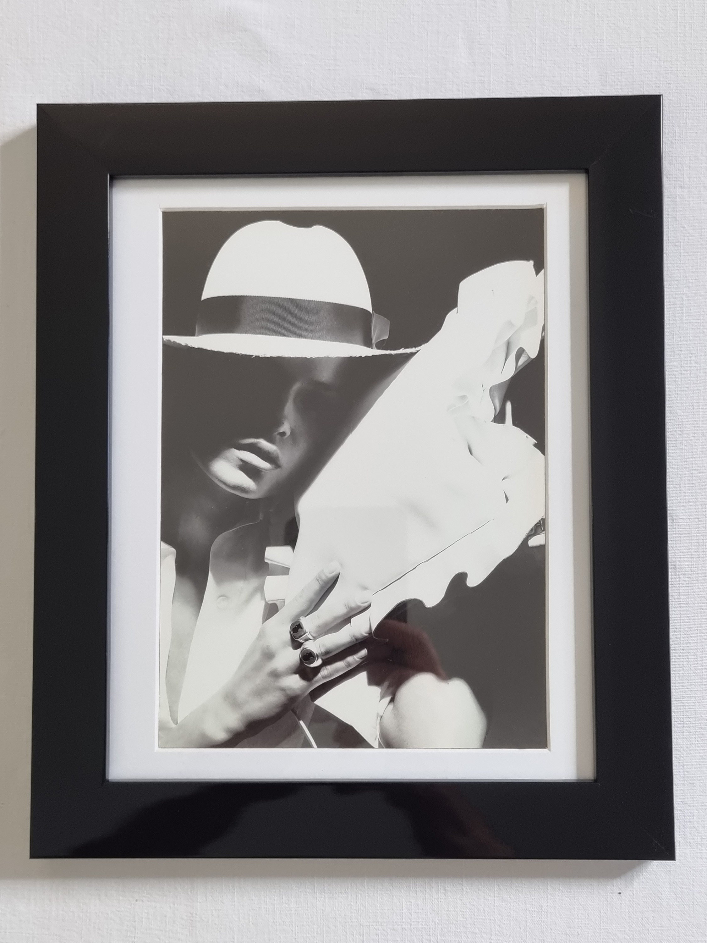 Black and White Framed Press Photograph After Karl Lagerfeld