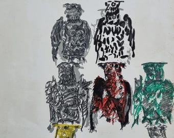 Jean-paul Riopelle – Original Lithograph (back Cover) – Derrière