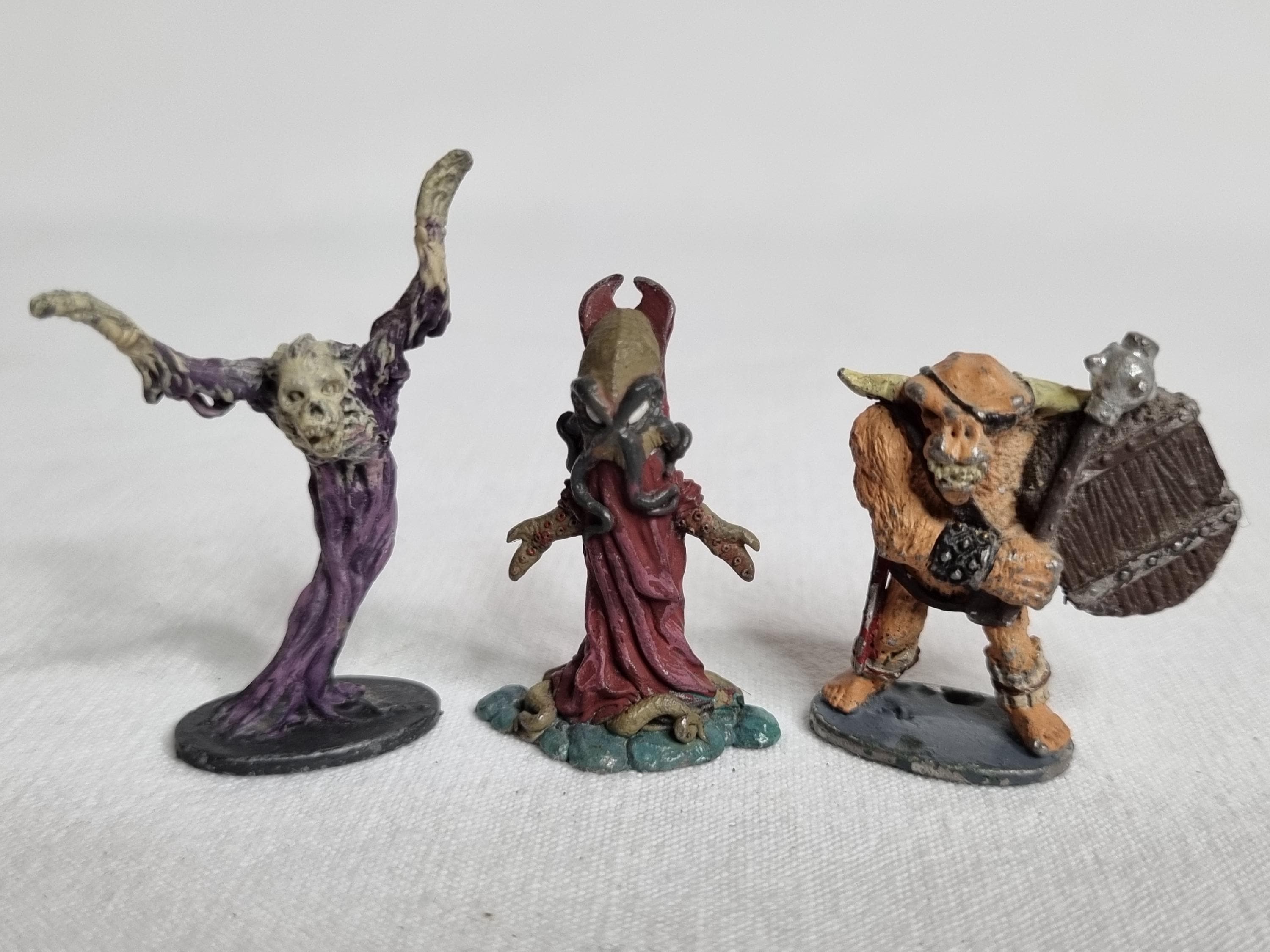 Set of 7 Vintage Fantasy Metal Miniatures Hand-painted – Grenadier 