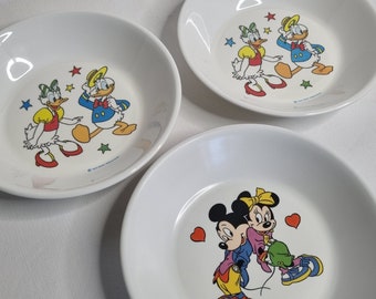 Vintage Baby Dishes Disney Melamine Baby Plate Plate Bowl Glass Walt Disney Egg Cup for Children 80s. Etsy Canada