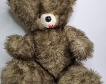 Ours - ANCIEN OURS 50 CM PAILLE ARTICULE POUR COLLECTION